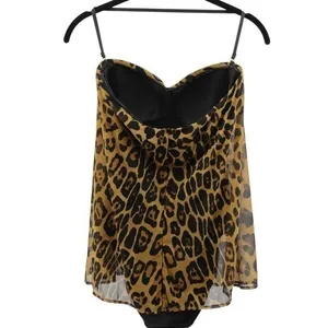 Lauren Ralph‎ Lauren Leopard Print Halter Swim Suit Dress One Piece Resort M thumbnail 6