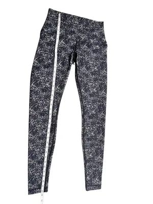Lululemon Leggings Womens 6 Black Gray Abstract Print High Rise Yoga Pant thumbnail 6