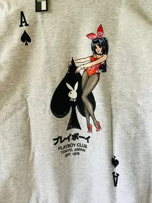 Playboy‎ Sz L Pullover Ace of Club Crewneck Sweatshirt Limited Edition Japanese thumbnail 7