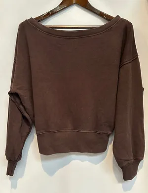 Women’s Aerie Brown Cropped Sweatshirt Size M thumbnail 1