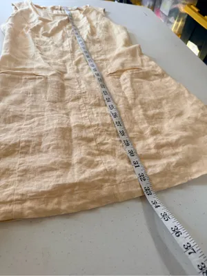 Reformation butter yellow Sleeveless linen Mini Shift Dress thumbnail 4