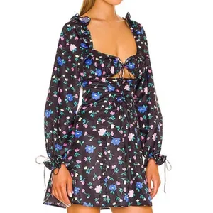 For Love & Lemons Lexi Mini Dress Fliral Coquette Lolita Preppy Whimsy NWT XS S thumbnail 7
