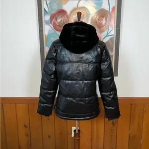 Super Cool How Dare U Faux Leather Parka! Size L thumbnail 5