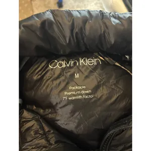 Calvin Klein Womens Packable Premium Down Puffer Jacket Black Hooded Medium M thumbnail 6