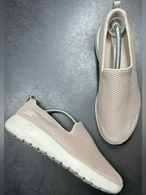 Skechers Women’s Size 9.5 Go Walk Joy Taupe Slip-On Shoes thumbnail 1
