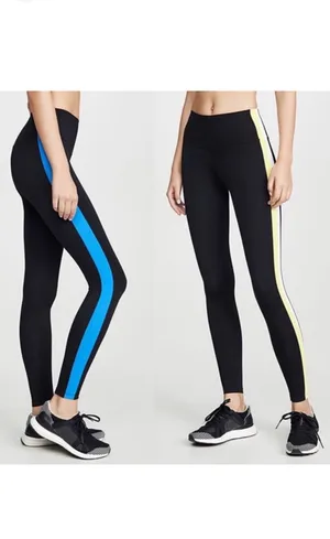 Black splits59 ‘Harper’ “leggings w blue and yellow stripe thumbnail 7