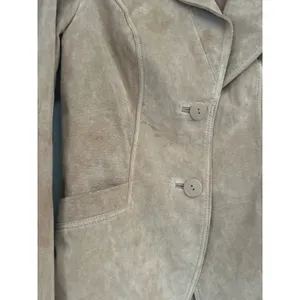 Mark Alan Tan Suede Leather Blazer‎ Jacket Two Button Western Yoke RN 96518 thumbnail 2