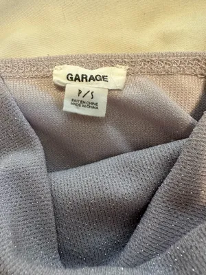 Garage lavender cowl neck crop top thumbnail 3