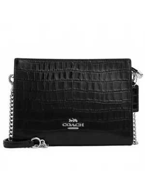 Coach Slim Crossbody Bag NWT Silver/Black CAT22 thumbnail 5