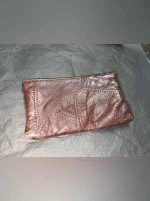 Vintage Brown Braided Leather Zip Wallet thumbnail 2