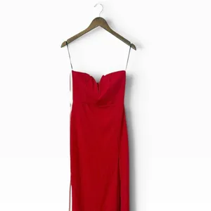 Lulus Sizzling Spark Red Strapless Bodycon Midi Dress size M NWT thumbnail 6
