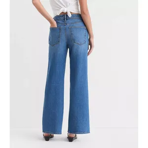LOFT Rivete Curvy Vintage Dark Wash High Rise Wide Leg Classic Jeans 29 thumbnail 2