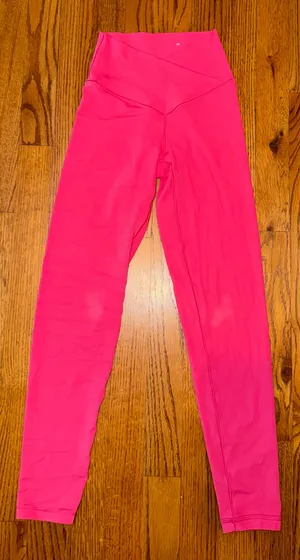 Hot Pink Aerie Crossover Leggings thumbnail 1