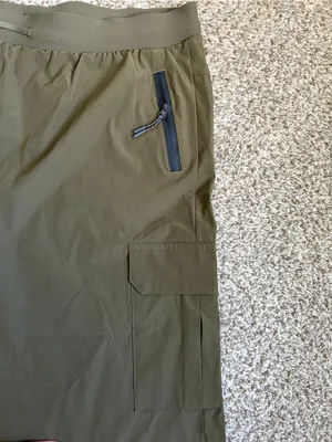NWOT Olive Green Cargo Jogger Pants Lightweight Casual Comfy XXL thumbnail 3