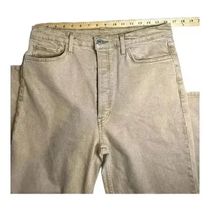 Re/Done Womens Khaki 90s‎ High Rise Loose Fit Denim, Size 31 thumbnail 6