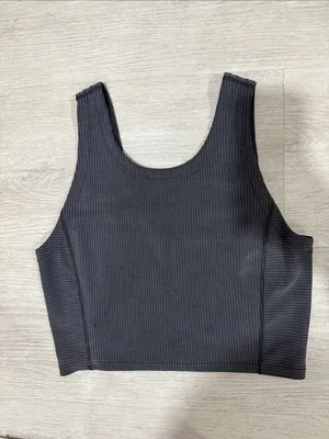 Lululemon Ribbed Softstreme Cropped Tank Top washed Black 6 thumbnail 4
