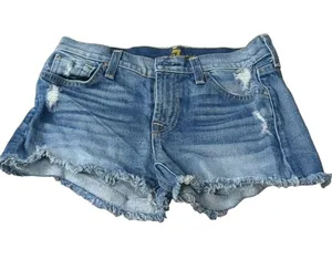 7 for All mankind distressed fringe shorts size 24 thumbnail 1