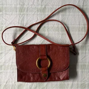 Frye Ring Elegant Brown Leather Crossbody Bag thumbnail 1