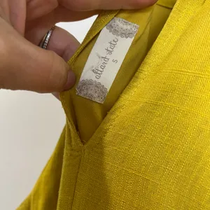 Altar'd State Yellow Mustard Linen Blend High Neck‎ Swing Dress Sz Small thumbnail 7