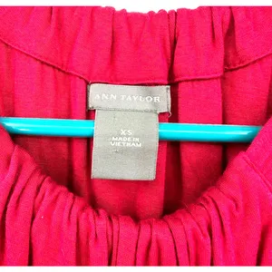 Ann Taylor size XS‎ deep pink sleeveless blouse tank top adjustable straps thumbnail 4