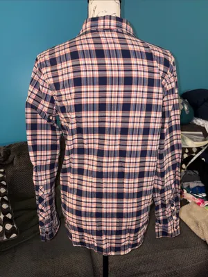 Patagonia 100% Organic Cotton Plaid Button-Down Shirt, Medium thumbnail 3