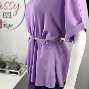 Cute Flowy Top Size‎ L Purple Size L thumbnail 3