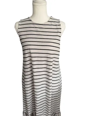 MARFINNO White Black Maxi Dress Size Medium thumbnail 4