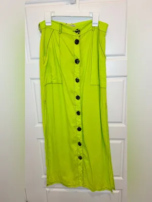 UO Lindsey Slit Button-Front Utility Skirt Urban Outfitters Woman’s Size Small thumbnail 3