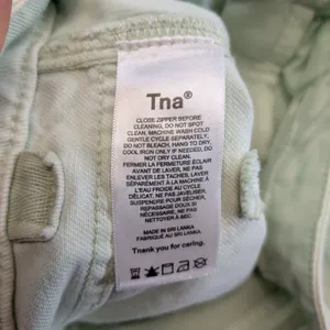 Tna‎ Aritzia Women Pale Green Carpenter Workwear Straight Leg Utility Pants Sz 4 thumbnail 4