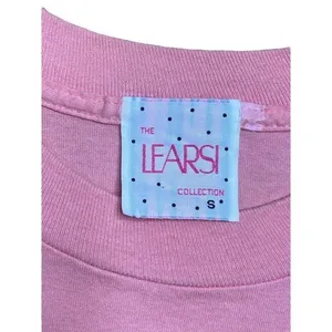 LEARSI Vintage Women's Size Small Single-Stitch Coral Tee w/Embroidered‎ Fish thumbnail 2