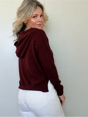 New Project Social T Burgundy Hoodie thumbnail 5
