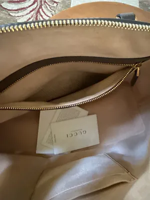 Gucci Brown GG Canvas Satchel with Green and Red Cherry Web Stripe thumbnail 13