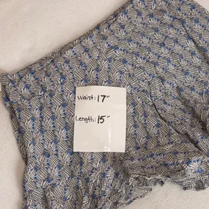 Maeve Anthropologie Pineapple Print Ruffle Hem Shorts Blue White Size 12 thumbnail 5