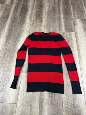 Abercrombie Red/Navy Stripe Cardigan thumbnail 10