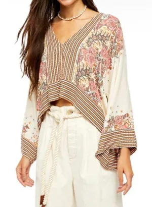 Free People Mix N Match Long Wide Sleeve Blouse thumbnail 1