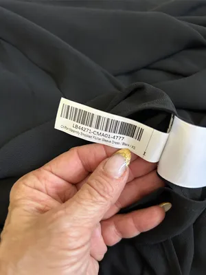 Quince Black Chiffon Smocked Flutter Sleeve Dress thumbnail 8