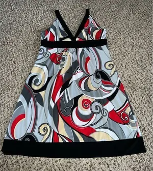 THX Women's Geometric‎ Design Dress size Large Gray thumbnail 1