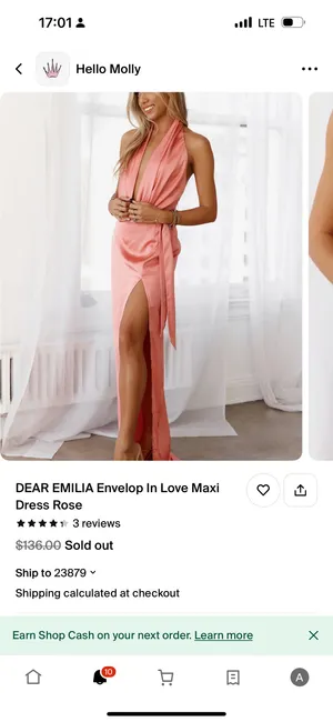 Hello Molly DEAR EMILIA Envelop In Love Maxi Dress Rose thumbnail 2