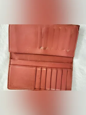 Gucci Vintage Pink Brown & Beige Monogram Canvas Heart Snap Wallet thumbnail 4