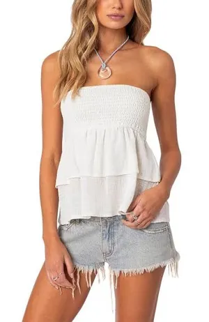 Edikted white tube top thumbnail 1