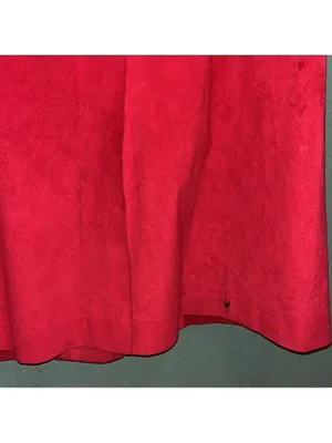RARE 50’S HELGA RED ULTRA-SUEDE Vintage COAT with BELT 60s Da-rue of California thumbnail 8