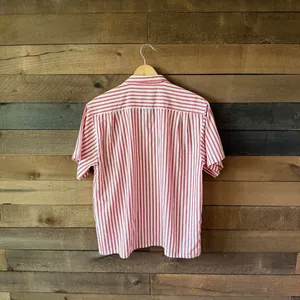 Vintage Tabi International Red White Stripe Button Up Shirt thumbnail 8