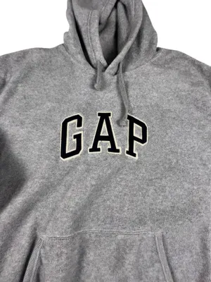 Vintage Grey Gap Hoodie Y2K size M sku 163 thumbnail 3