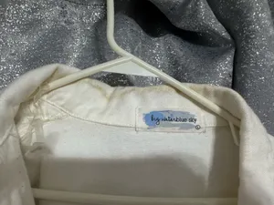 Boutique white jean jacket thumbnail 3