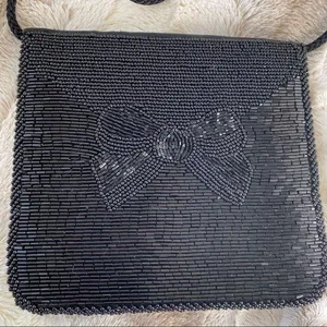 Beaded Evening Bag Black thumbnail 2