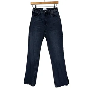 Abercrombie & Fitch Curve Love 90s Straight Ultra High Rise Jeans Black Size 25 thumbnail 2