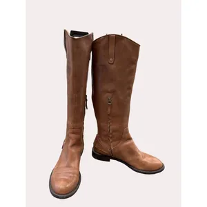 Halogen Ken Brown women’s brown leather knee boots equestrian size 5.5 SKU 6169 thumbnail 2