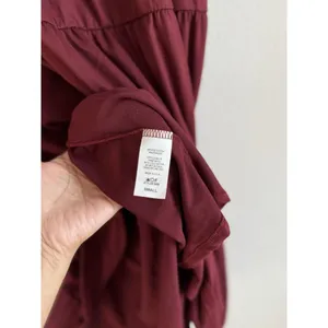 Entro Women’s‎ Tiered Merlot Babydoll Ruffle Short Sleeve Mini Dress Size Small thumbnail 8
