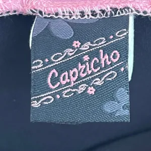 Vintage Y2K‎ Capricho Black Pink Strapless Ruffle Midi Tube Dress Size Medium thumbnail 3