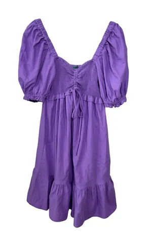 Farm Rio Puff Sleeve Linen Blend Mini Dress thumbnail 1